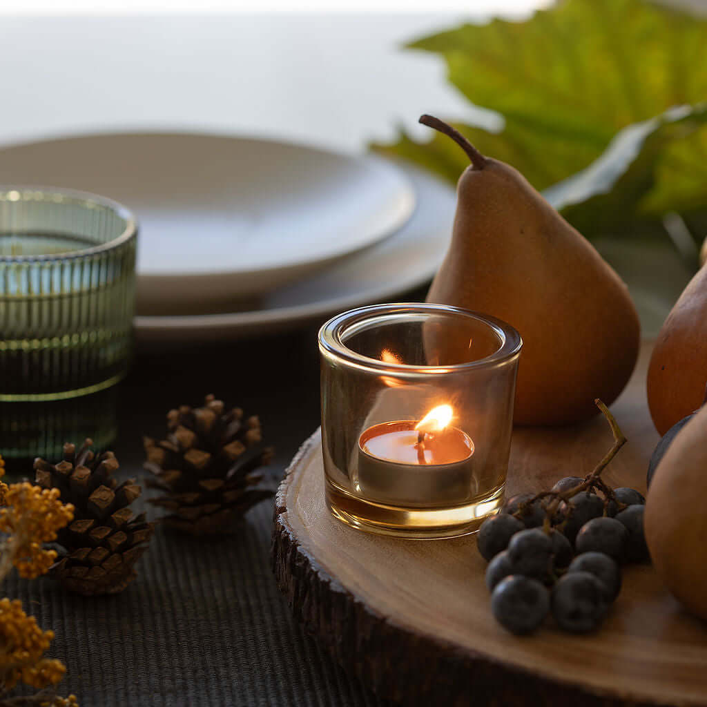 Bluecorn Candles Pure Beeswax Tea Light Candles — texture detail