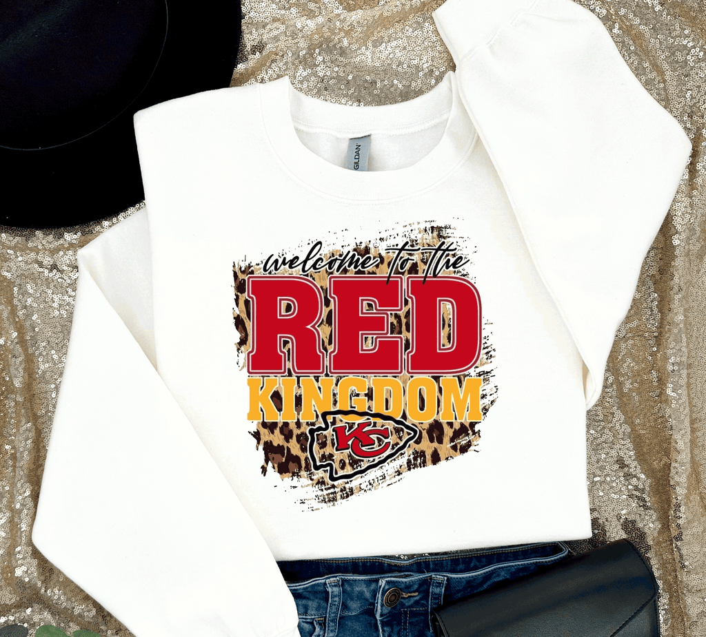 A Blessed Texas Mess Boutique Welcome to the Red Kingdom Football Sweatshirt, Chiefs T-shirt And Hoodie,… — main product shot