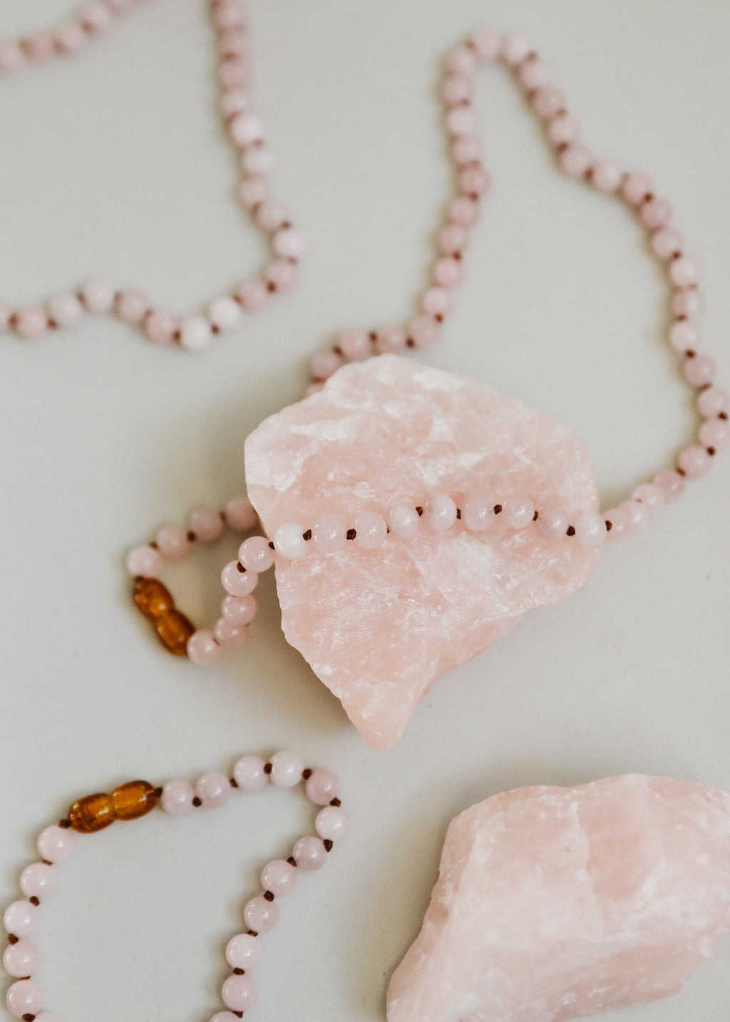 CanyonLeaf Pure Gemstone + Natural Rose Quartz || Beaded Necklace — feature highlight