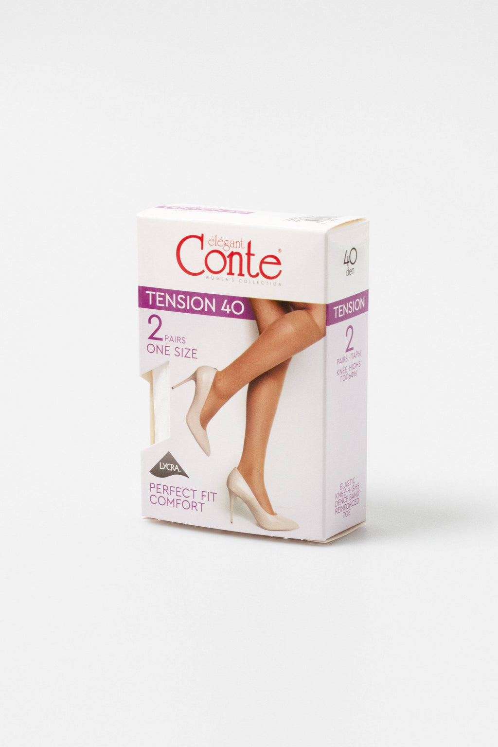 TheRanok.com Knee Highs Conte Tension 40 Den (2 pairs) — side view