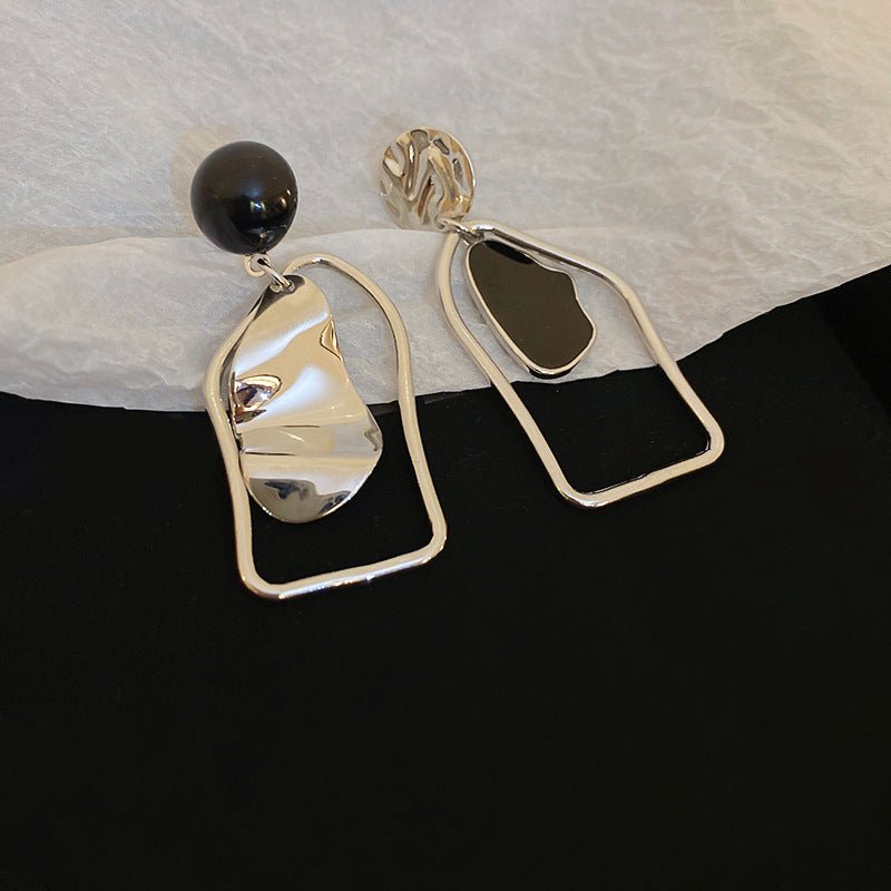Mariam's Collection Sculptural Asymmetric Drop Earrings with Abstract Lines (MAC321) — product category context
