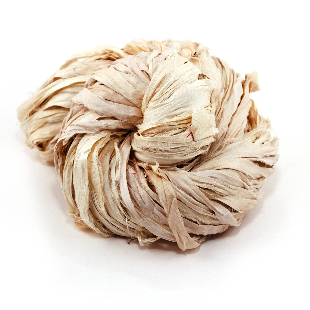 Darn Good Yarn Artisan Recycled Sari Ribbon – Sari Treasures in Every Strand — product on model