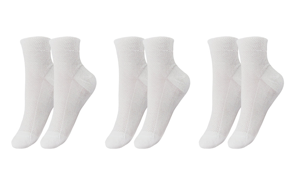 tittimitti tittimitti® 100% Organic Mercerized Cotton "Filo di Scozia" Women's Socks.  3-Pack. Made in Italy. — detail close-