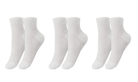 tittimitti® 100% Organic Mercerized Cotton "Filo di Scozia" Women's Socks.  3-Pack. Made in Italy.