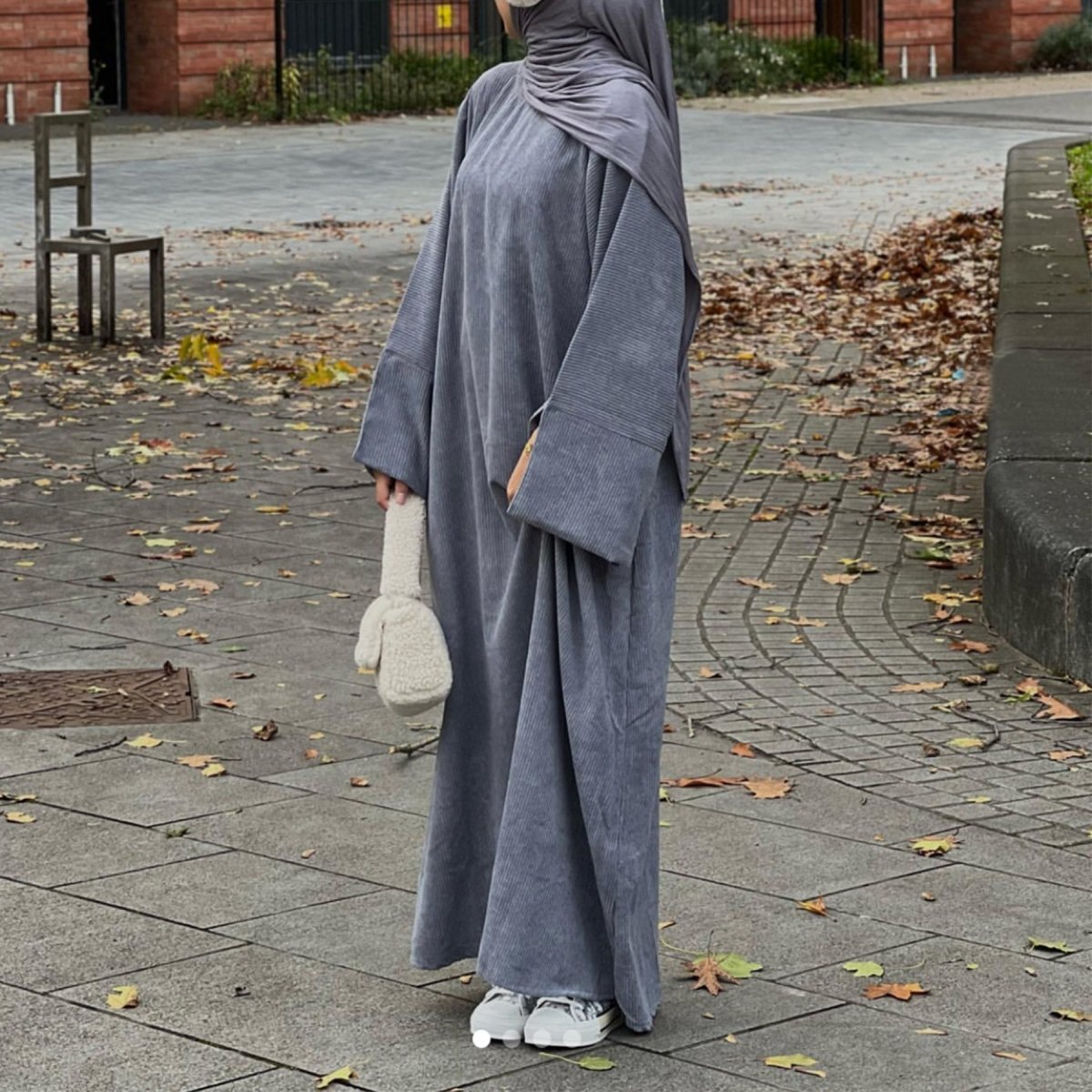 Mariam's Collection Solid Color Simple Corduroy Abaya | Warm Modest Corduroy Abaya for Autumn or… — product category context