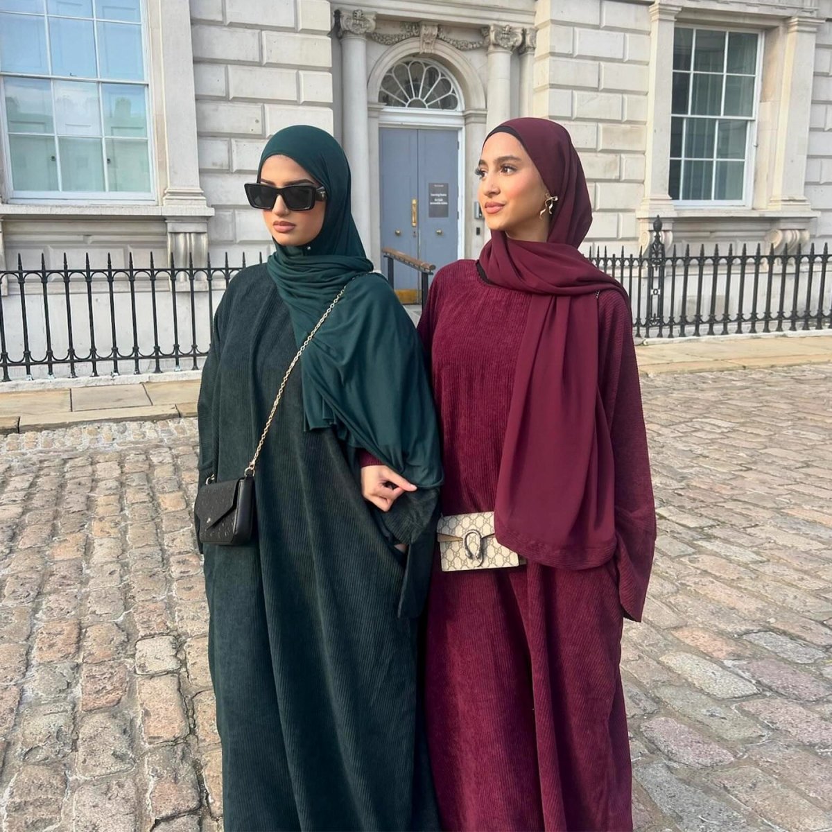 Mariam's Collection Solid Color Simple Corduroy Abaya | Warm Modest Corduroy Abaya for Autumn or… — detail shot 6