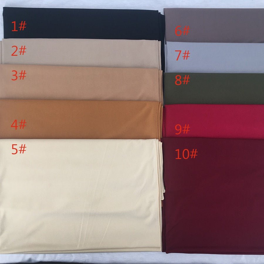 Mariam's Collection Solid Color Versatile Minimalist Hijab (MH190) — detail shot 6