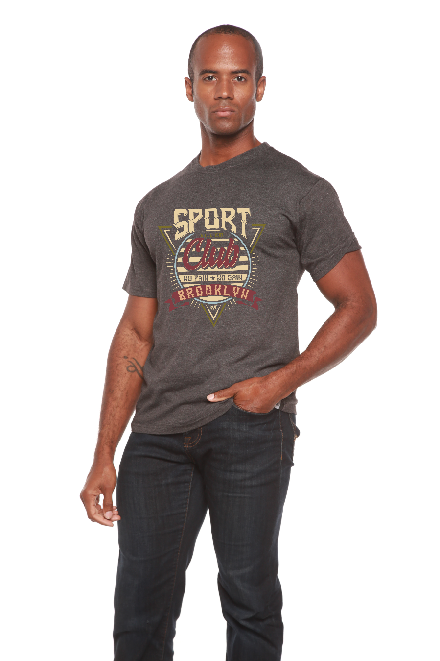 Spun Bamboo Sport Club Men's Bamboo Viscose/Organic Cotton Short Sleeve Graphic T-Shirt — in-use photo