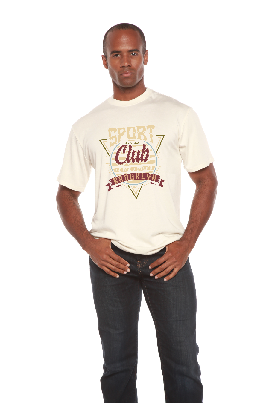 Spun Bamboo Sport Club Men's Bamboo Viscose/Organic Cotton Short Sleeve Graphic T-Shirt — comparison shot
