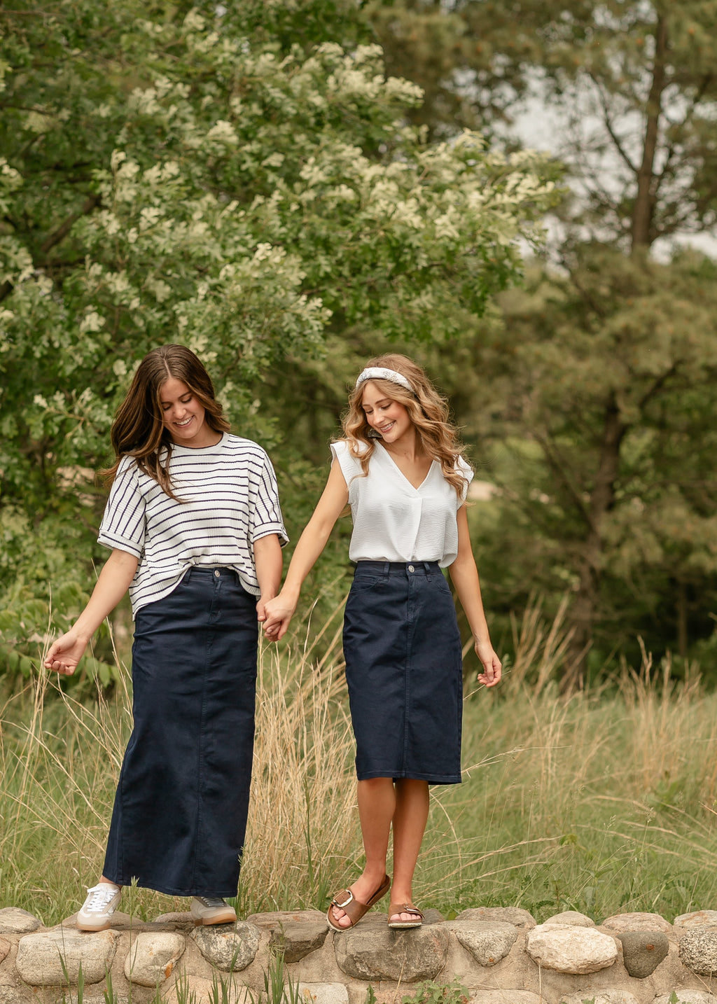 Inherit Co. Stella Navy Maxi Denim Skirt — packaging