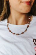 Wild Junkie Sterling Silver Wild Spirit Spiny Oyster Beaded Necklace — main product shot