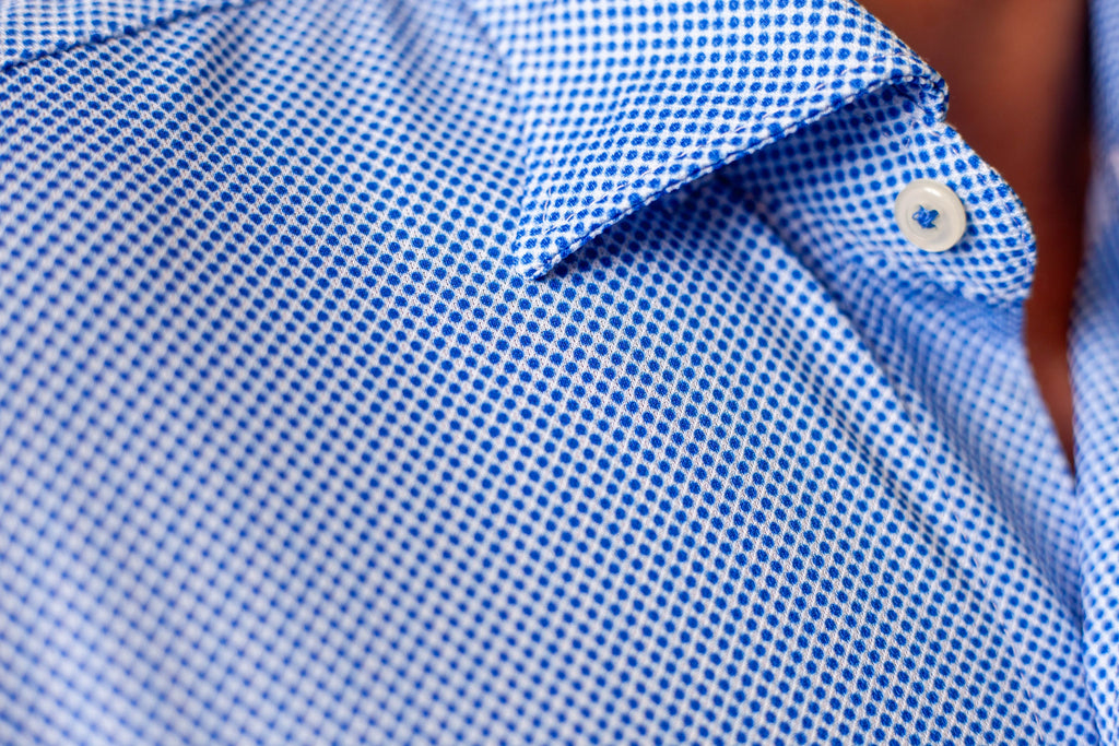 Buki Studio Dot Dress Shirt 2-Pack - Teal/Blue — detail close-up