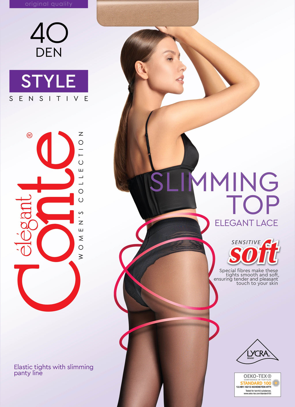 TheRanok.com Tights Conte Style 40 Den - Ajour Control Top — size reference