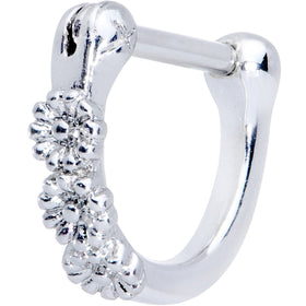 16G 1/4 Daisy Chain Flower Hinged Cartilage Clicker