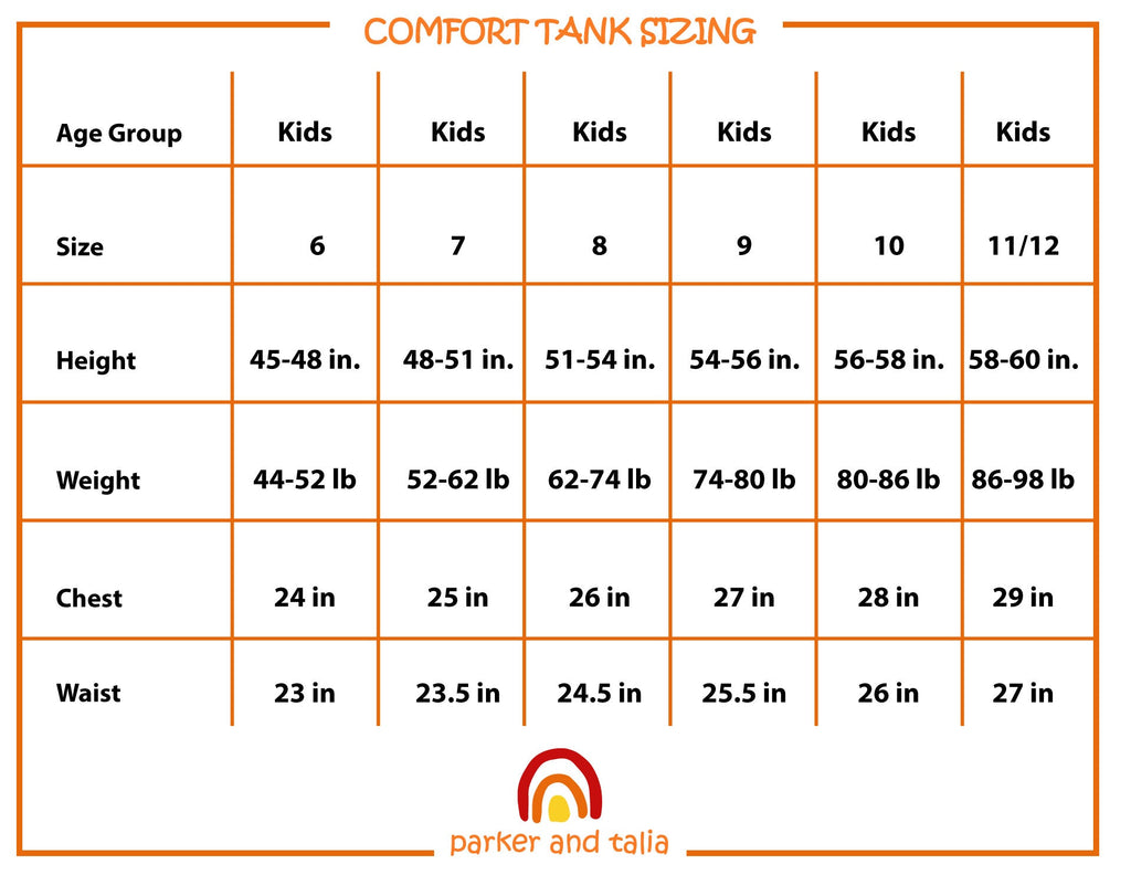 ParkerandTalia The Sensory Compression Comfort Reversible Tank - Red/White — sensory-friendly tank — detail view