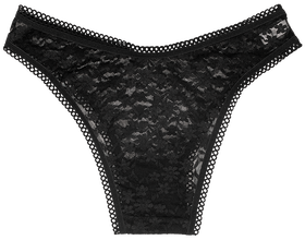 High Leg Daisy Lace Cheeky with Picot Trim