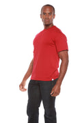 Spun Bamboo Clearance Men's Bamboo Short Sleeve Contrast Stitch T-Shirt — detail close-up