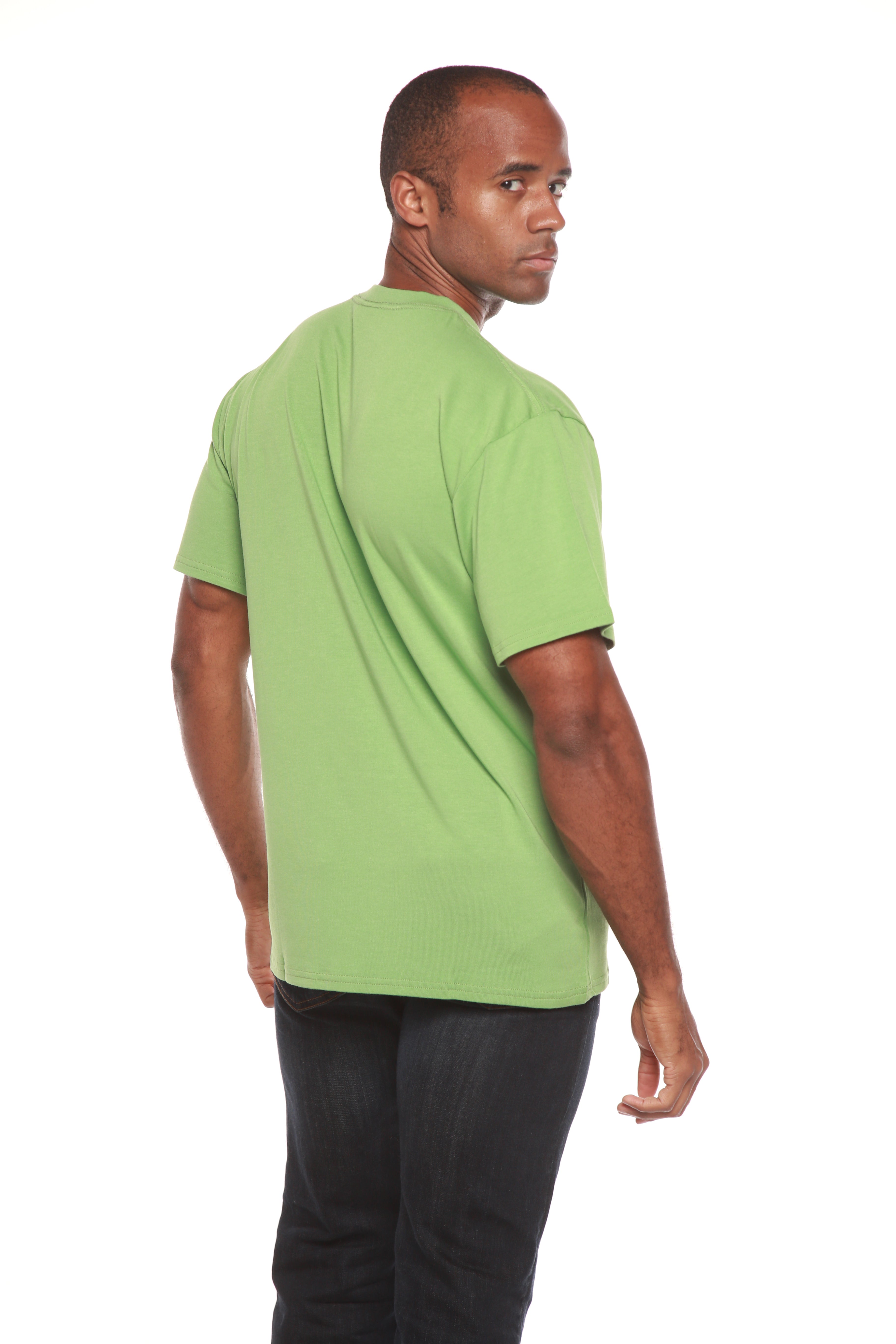 Spun Bamboo Clearance Men's Bamboo Short Sleeve T-Shirt - Classic Cut — back view