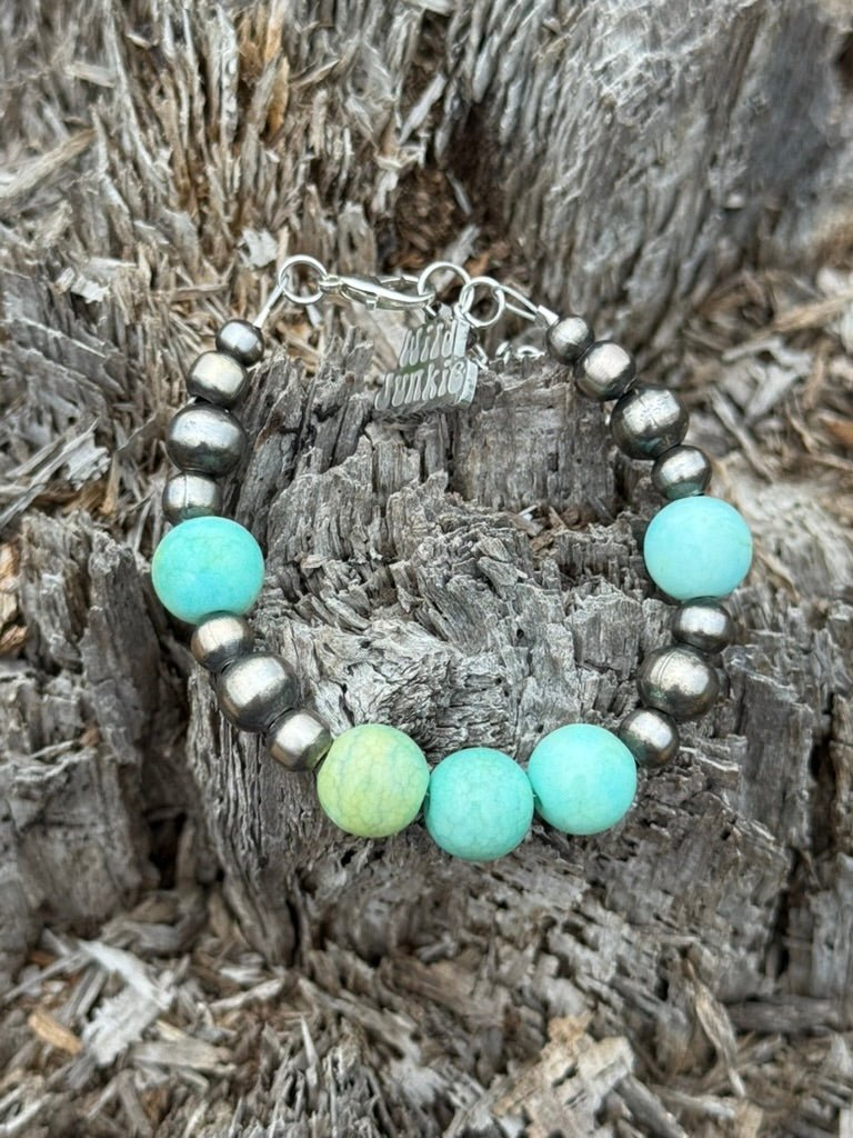 Wild Junkie Turquoise Trailblazer Beaded Bracelet — main product shot
