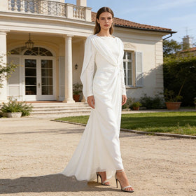 Twisted Drape Maxi Dress(MS364)