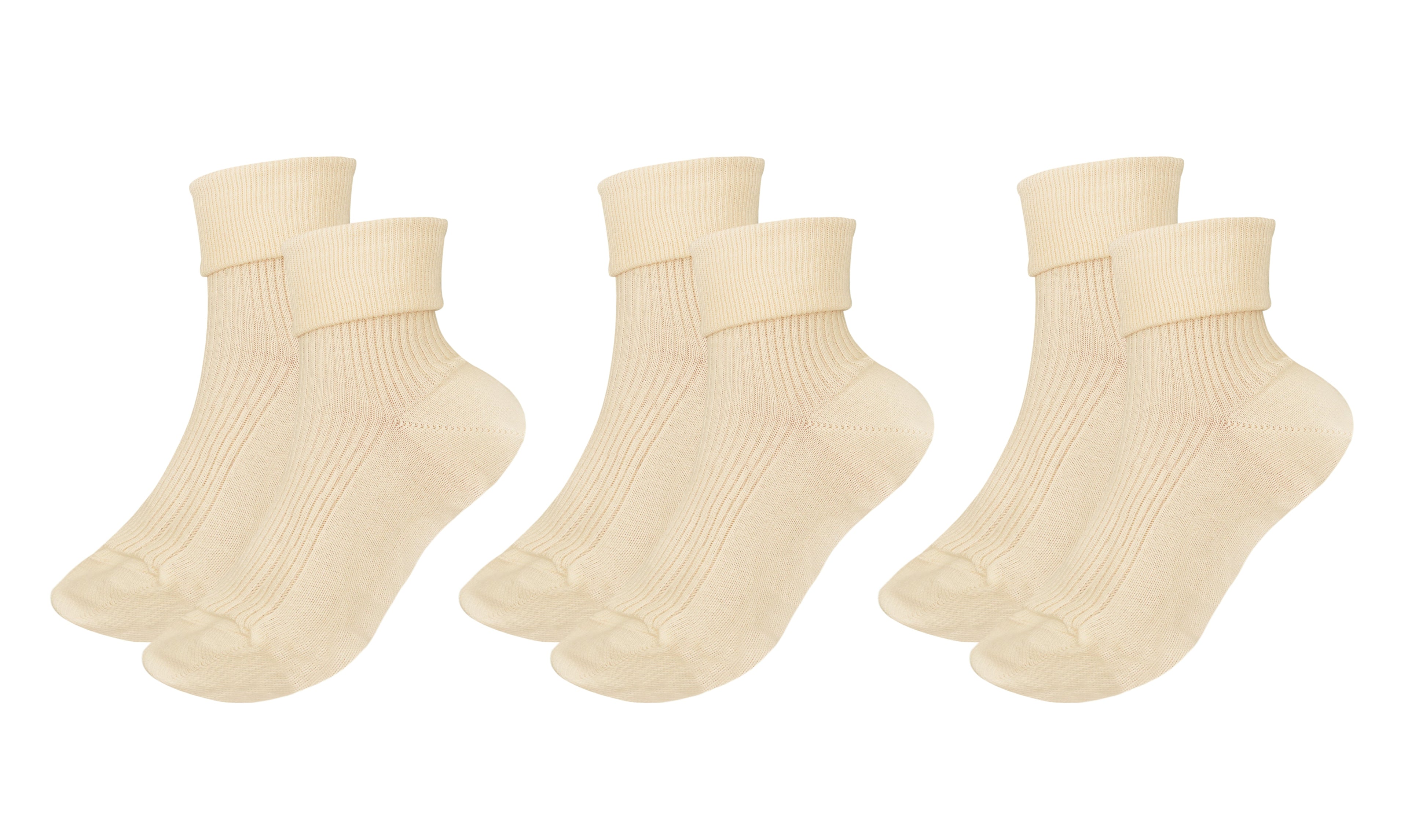 tittimitti tittimitti® 100% Organic Combed Cotton Luxury Women's Socks 3-Pack. Made in Italy. — fabric or material detail