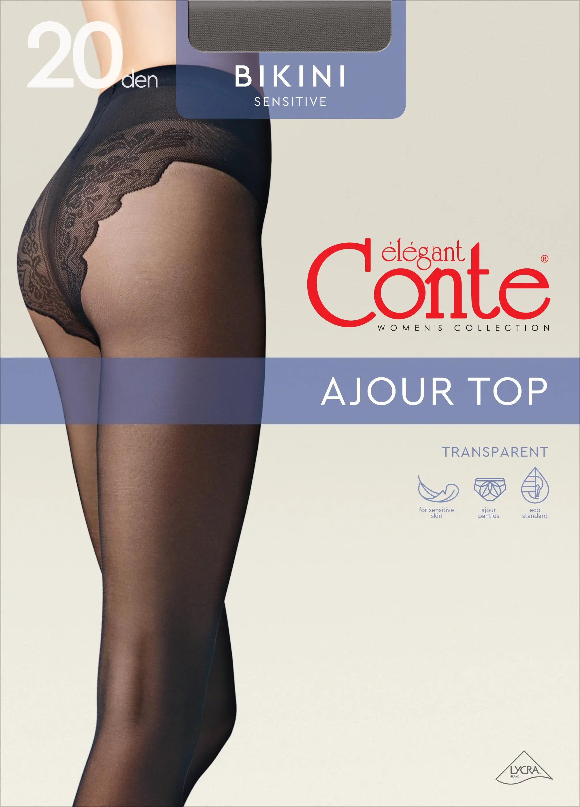 TheRanok.com Tights Conte Bikini 20 Den - Ajour Top — product on model
