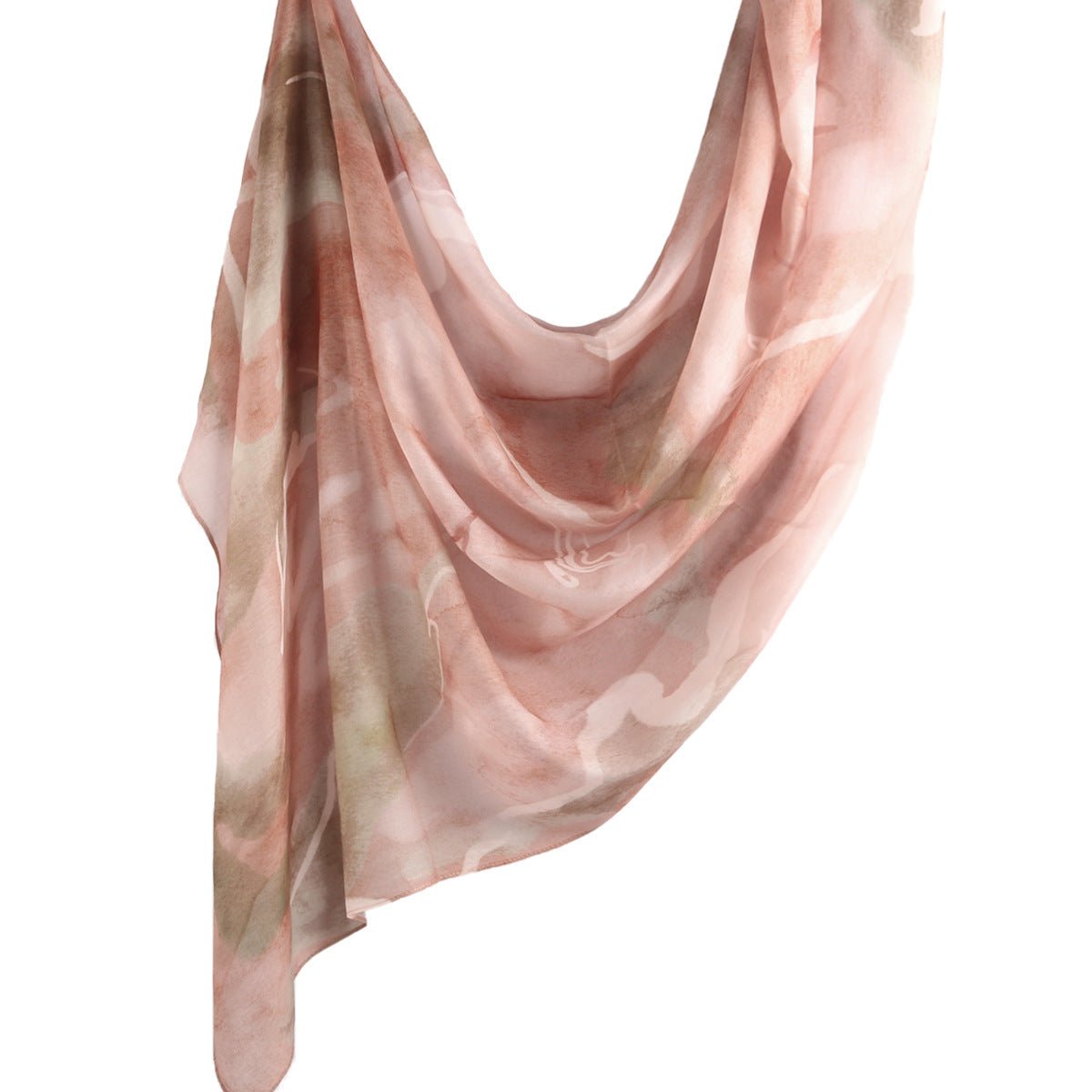 Mariam's Collection Watercolour Floral  Printed Hijab (MH103) — fabric or material detail
