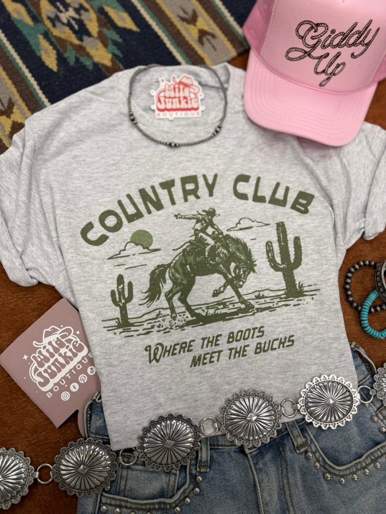 Wild Junkie Where The Boots Meet The Bucks Graphic Tee — main product shot