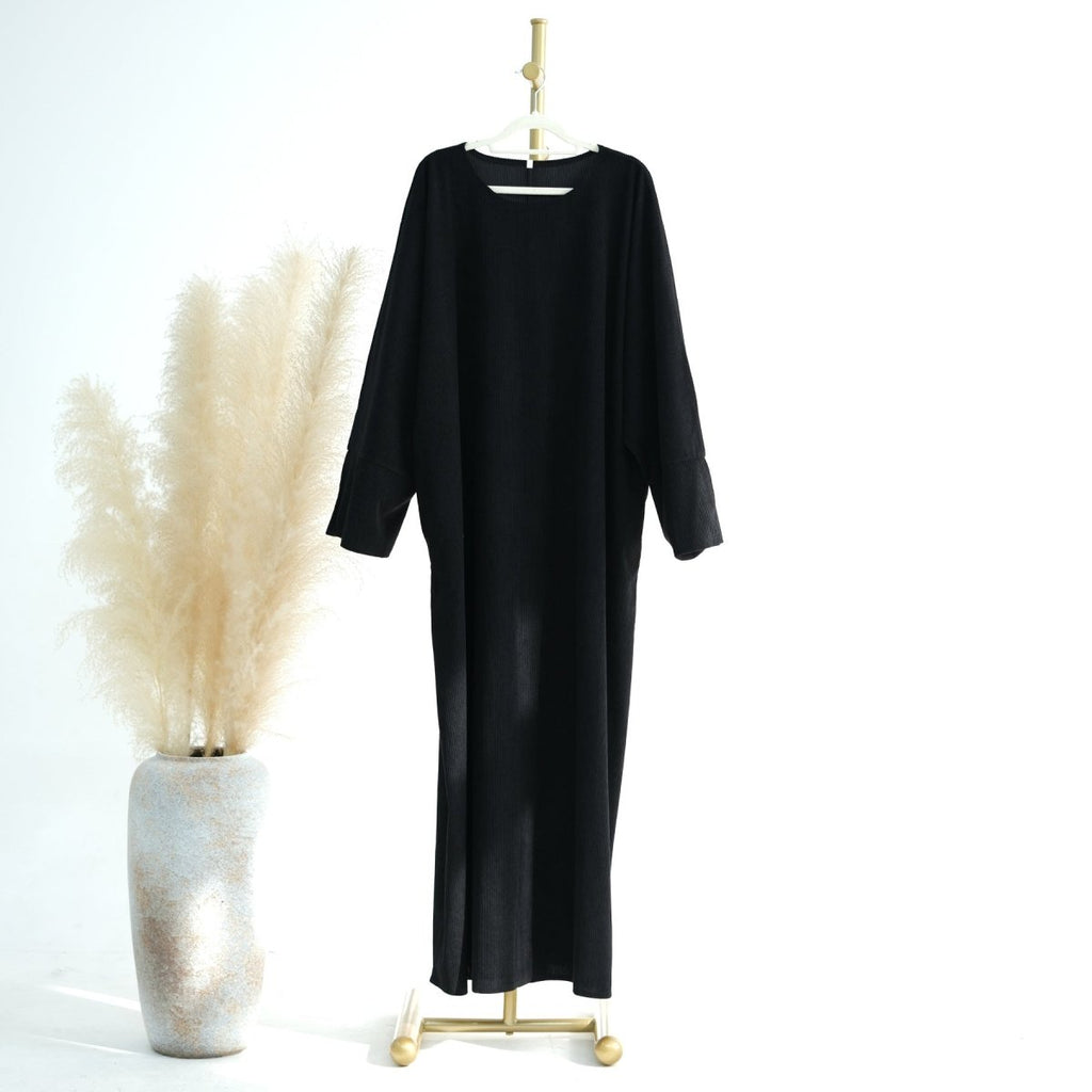 Wide Sleeve Corduroy Abaya (MA045)