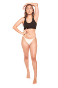 Spun Bamboo Women's Bamboo/Cotton Bikini Style Underwear Natural Color - 3-pack — detail close-up