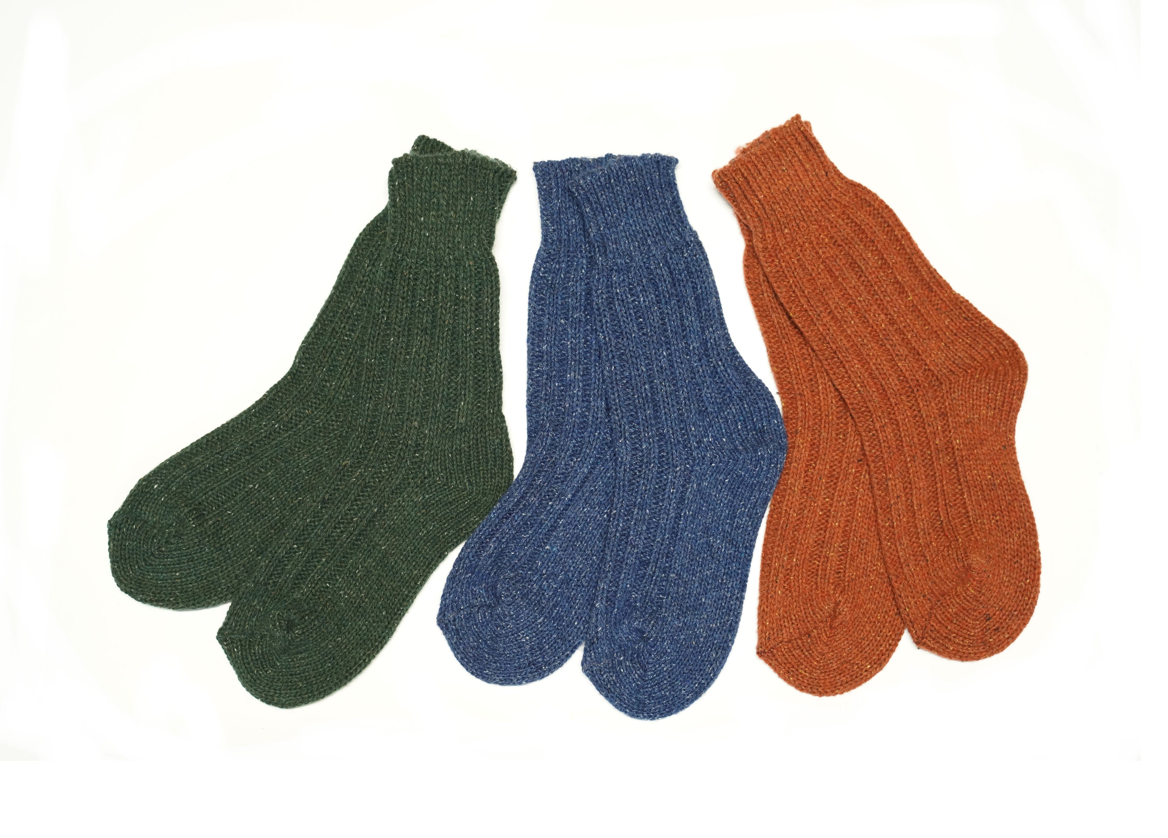 tittimitti tittimitti® Men’s Wool Silk Socks 3-Pack – Soft Warm Winter Crew Socks (Made in Italy) — back view