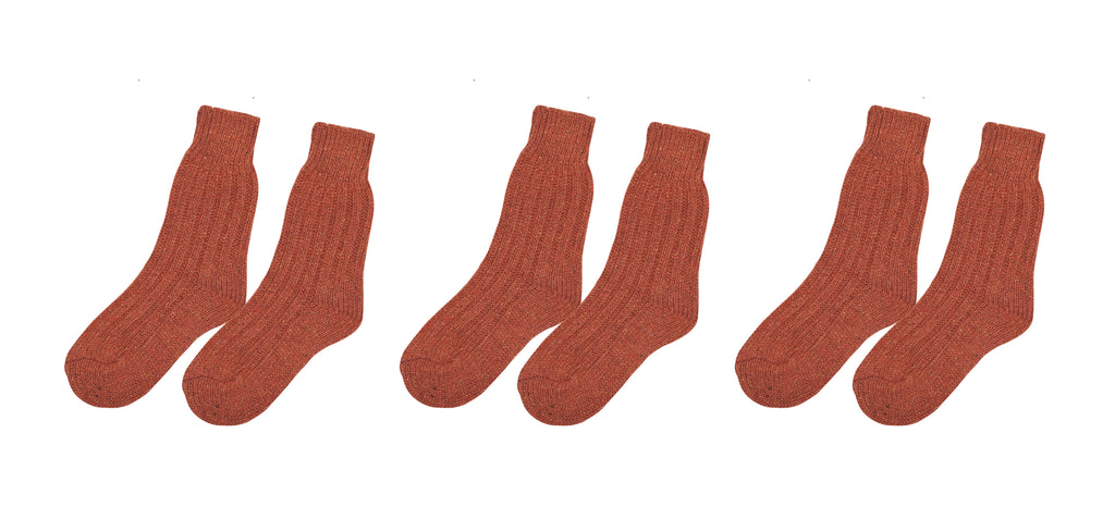 tittimitti tittimitti® Men’s Wool Silk Socks 3-Pack – Soft Warm Winter Crew Socks (Made in Italy) — detail close-up