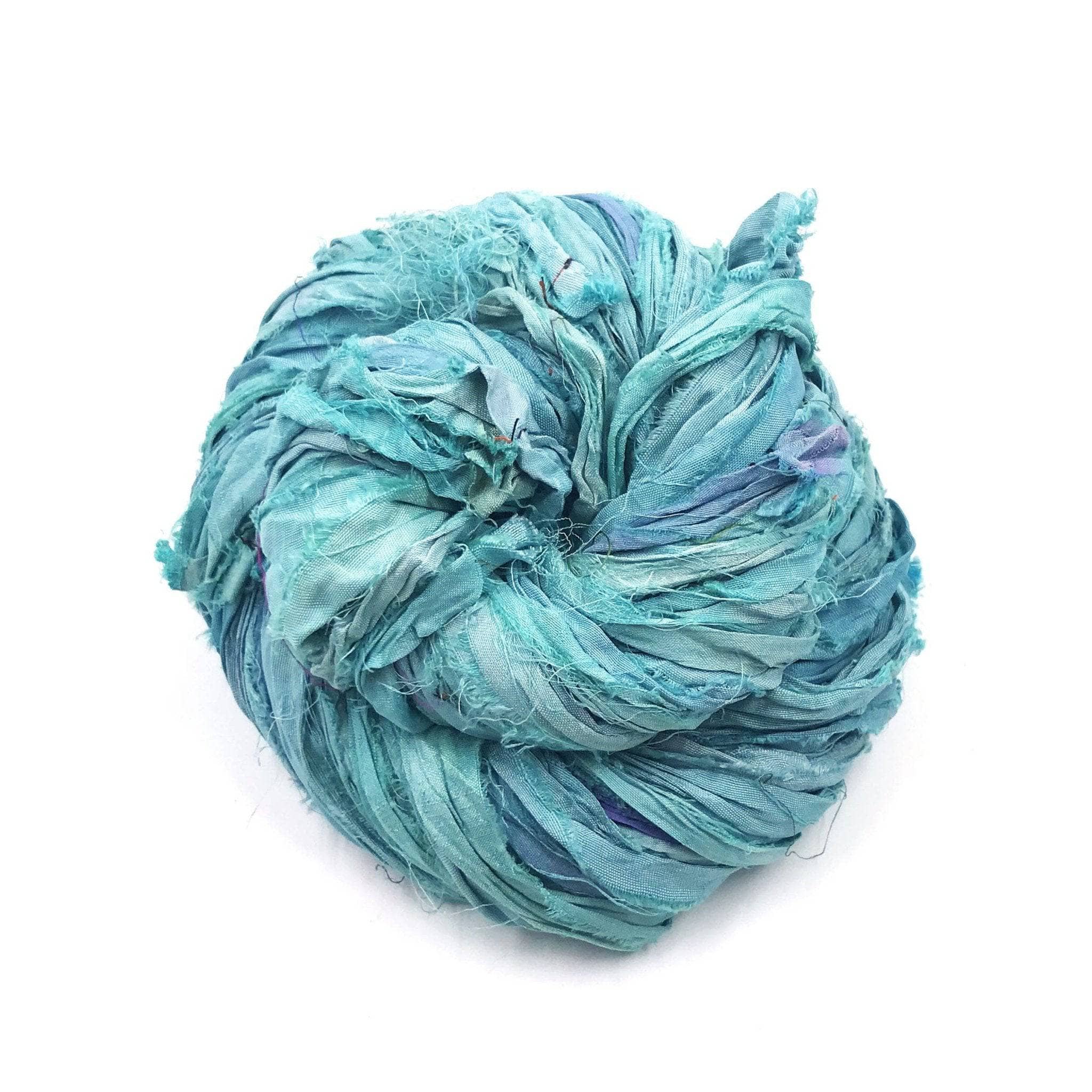 Darn Good Yarn Artisan Recycled Sari Ribbon – Sari Treasures in Every Strand — detail shot 10