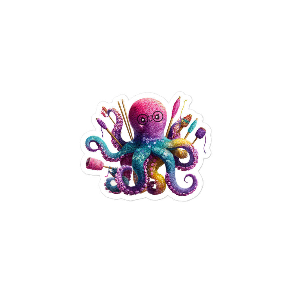 Darn Good Yarn Yarnctopus Sticker – Bubble-Free Sticker for Makers, Crafters & Yarn Addicts — main product shot