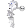 BodyCandy 1/4 Clear Gem Cascade Right Cartilage Earring — main product shot